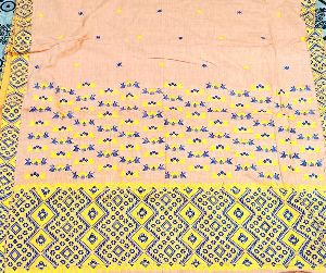 naturally dyed handloom silkmarked saree fabric