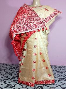 ready to wear pure assam handloom tussar silk saree
