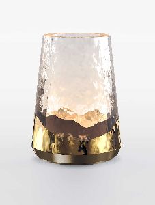 metalized glass vase