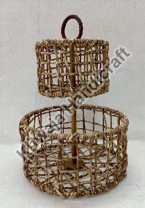 2 Tier Seagrass Jute Basket