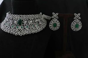AD Silver Necklace Set