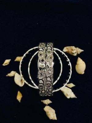 Designer Silver Bangles