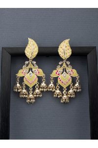 Meenakari Gold Earrings