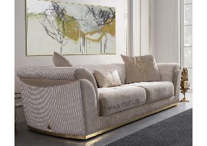 Golden Stripe Overlapping Lining Modern Sofa Set