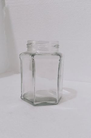 200 Ml Hexagonal Glass Jar
