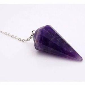 Amethyst Stone Cone Pendulum