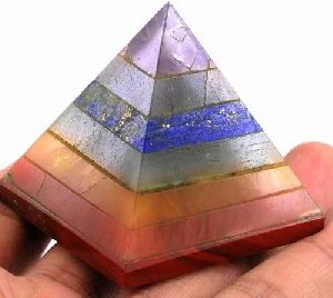 Stone 7 Chakra Orgonite Gemstone Pyramid