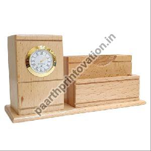 Wooden Mobile Stand With Pen Stand and Card Holder