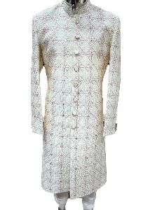 Designer Mirror Work Fabric Sherwani