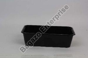 650ml Black Rectangular Plastic Container