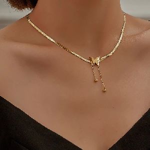 Gold Butterfly Pendant Necklace