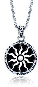 Mens Stylish Silver Pendant Necklace