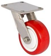 heavy duty stainless steel 304 100x32mm pu trolley wheels