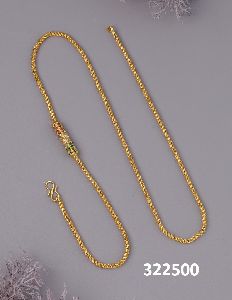 Gold plated plain mop chain