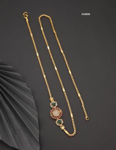 Gold plated round mop chain