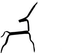 WI-133 Wrought Iron Tribal Standing Deer Figurine