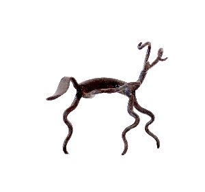 Wrought Iron Dancing Tribal Deer Figurine