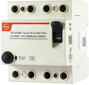 L&T Exora 100A 300mA 4 Pole RCCB, BG410030