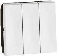 Legrand Arteor 20A 1 Way Square White Switch With Indicator,