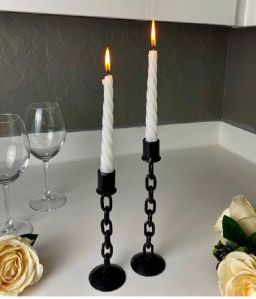 DecorativeMetal Chain Candle Holder