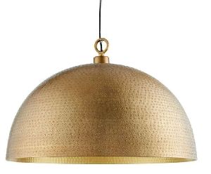 Hammered Brass Dome Pendant Light