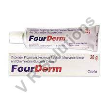 Fourderm Clobetasol Propionate Neomycin Sulphate Miconazole Nitrate Chlorhexidine Gluconate Cream
