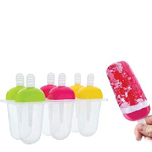 6 Pcs Plastic Ice Candy Maker