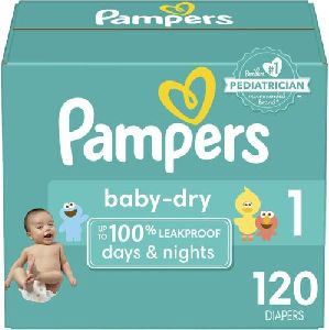 Pampers Baby Dry Disposable Diapers Size 1, 2, 3, 4, 5, and 6