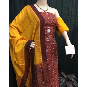 Sambalpuri Handloom Ikat Cotton Dress Material