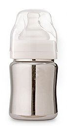 BABY STEEL FEEDING BOTTLE MIRROR 200ML