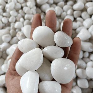 white polished pebble