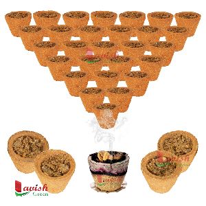 Lavish Green Guggal Dhuna Cow Panchgavya Dhuni Sambrani Cups