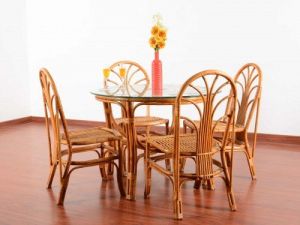 Bamboo Dining Table Set