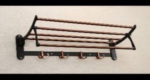 Folding sqr towel rack