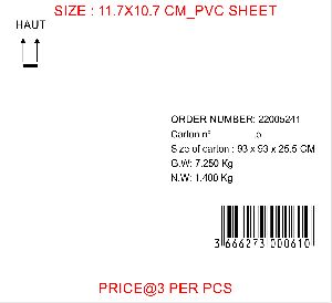 pvc barcode box sticker