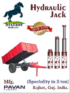 Tractor trolley hydraulic jack