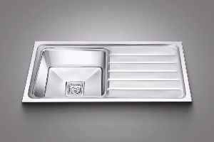 Pressed Single Bowl Sink with Drain 05