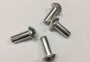 polished aluminium rivet