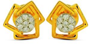 Beautiful Womens Triangle Diamond Earrings with Certificate