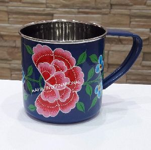 Hand Painted Enamel Mug