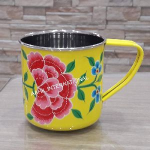 Hand Painted Enamel Mug