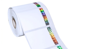 Holographic Strip on Paper Labels