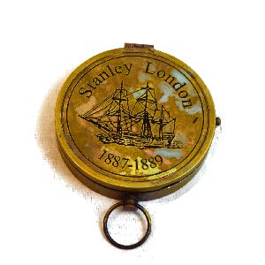 Antique Brass Stanley London Compass