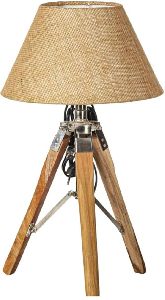 Wooden Tripod Table Lamp