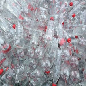 crushed pet bottles