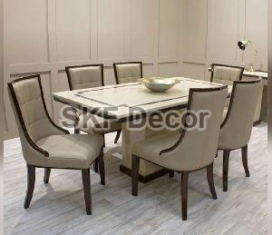 6 Seater Granite Top Dining Table Set