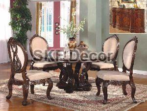 Antique Round Dining Table Set