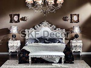 Carved Upholstered Bed
