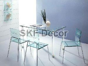 Designer Acrylic Dining Table Set