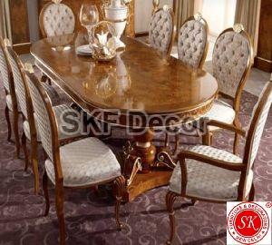 Luxury Oval Dining Table Set